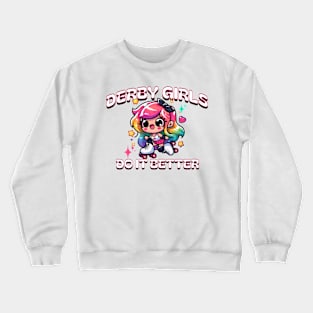 Derby Girls do it better - Roller Derby Crewneck Sweatshirt